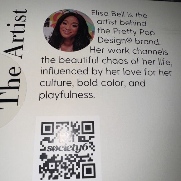 NWT Society6 Funky Cheetah Shower Curtain 68 x 72" Pretty Pop Elisa Bell - Picture 4 of 5